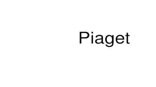 How to pronounce Piaget [upl. by Tildy]