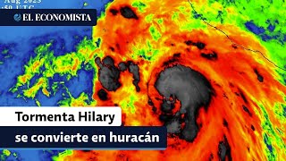 Tormenta Hilary se convierte en huracán categoría 2 en el Pacífico mexicano [upl. by Josefina884]