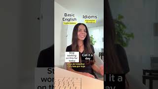 Basic English X idioms  Inglês básico X expressões idiomáticas  Aula de inglêsshorts [upl. by Cia]