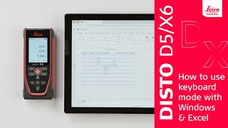 How to use the Bluetooth keyboard mode on Leica DISTO D5 or X6 with Windows and Excel [upl. by Collum]