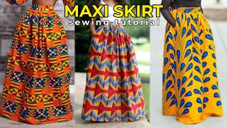 👗Gathered Maxi Skirt Tutorial  How To Sew A Maxi Skirt No Sewing Pattern Needed  sewquaint [upl. by Anivlac]