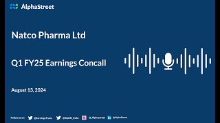 Natco Pharma Ltd Q1 FY202425 Earnings Conference Call [upl. by Lanta]