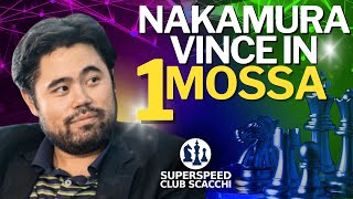 Nakamura Batte Caruana in 1 Mossa Apertura AMAR [upl. by Yenahteb]