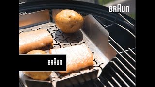 Recette Braun  Aiglefin fumé sur planche [upl. by Ddal]