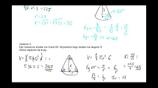 Stożek własności stożka objętość pole podstawy pole całkowite tworząca O czym warto pamiętać [upl. by Norrahs]