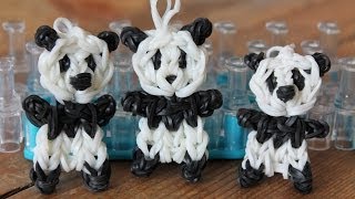 Rainbow Loom Nederlands pandabeertje [upl. by Goldina723]