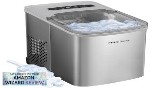 Frigidaire Countertop Ice Maker Compact Machine 26 lbs per day Stainless Review [upl. by Irvine]