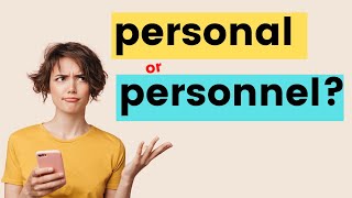 💼 PERSONAL vs PERSONNEL shorts pronunciation speakenglish englishteacher [upl. by Nestor527]