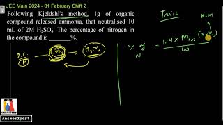 Following Kjeldahls method 1g of organic compound released ammonia that neutralised 10mL of 2M H2 [upl. by Altis330]