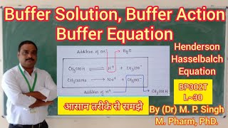 Buffer Solution  Buffer Action  Buffer Equation  Physical Pharmaceutics  BP302T  L30 [upl. by Rhody566]