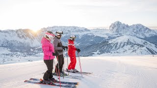 Skischool Ortisei  Dolomites Val Gardena [upl. by Lahcar826]