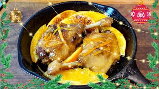 CUİSSES de CANARD CONFİTES À LORANGE recette parfaite pour un réveillon à 2 [upl. by Egedan961]