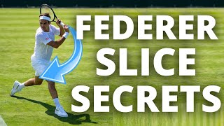 Roger Federer Slice Backhand Analysis  How To Knife Your Slice Like Federer [upl. by Schluter4]