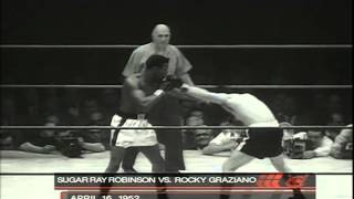 1952416 Ray Robinson vs Rocky Graziano [upl. by Kiraa]