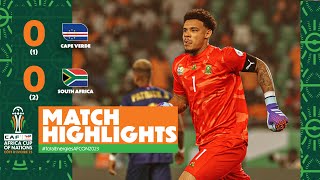 HIGHLIGHTS  Cape Verde 🆚 South Africa  TotalEnergiesAFCON2023  Quarter Finals [upl. by Nork506]