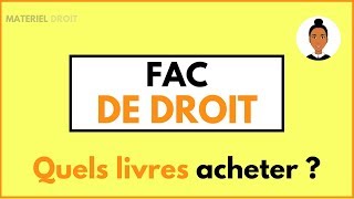 QUELS LIVRES acheter en FAC DE DROIT   Lacamdemie [upl. by Beller177]