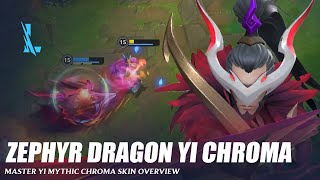 Zephyr Dragon Master Yi Mythic Chroma  Wild Rift [upl. by Enelad909]