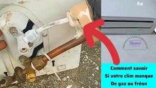 Comment savoir si votre système de climatisation manque de gaz ou de fluide frigorigéne [upl. by Hereld]