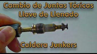 Cómo cambiar las juntas tóricas de la llave de llenado de tu caldera Junkers Euroline [upl. by Halvaard]