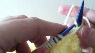 How to make a Knit Stitch  Left Handed  Continental Method [upl. by Thetes]