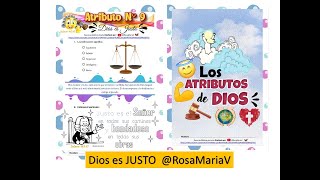 ATRIBUTO DIOS ES JUSTO 🧑‍⚖️clase biblica de los atributos de Dios para niños cristianos RosaMariaV [upl. by Satterlee]