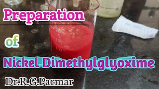 Preparation of Nickel Dimethylglyoxime Complex  Gravimetric analysis of Nickel [upl. by Terrab]