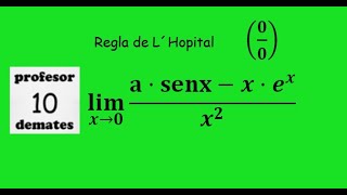 limites regla de L´Hopital 10 con parámetros [upl. by Aicenra]