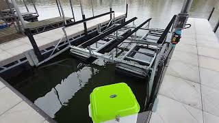 short of a 6800 Boat Lift installed for a fishing Boat [upl. by Eldnik260]