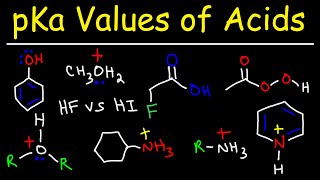 pKa Values of Acids  Organic Chemistry [upl. by Bulley]