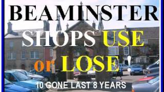 Beaminster shops Use or Lose Small town SW England [upl. by Orvah124]