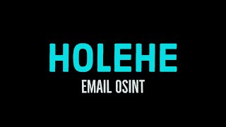 Holehe OSINT [upl. by Leihcey]