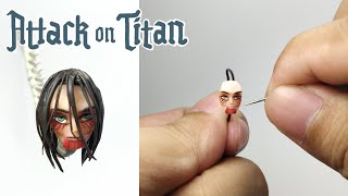 Eren Yeager  Attack on Titan  Polymer Clay Tutorial [upl. by Ykcim]