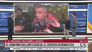 Más de 300 vuelos afectados por un paro de aeronáuticos el pase entre Mañana y Buen día Nación [upl. by Ihcelek]