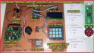 RFID Based Prepaid Card for Cashless Canteen Management System using Raspberry Pi Pico [upl. by Godfry776]