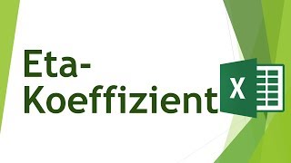 EtaKoeffizient berechnen  Zusammenhang nominal und metrische Variable Daten analysieren Excel53 [upl. by Drandell]