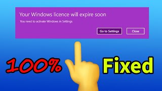 Fix quot your windows license will expire soonquot error on windows 2024 updated [upl. by Asihtal701]