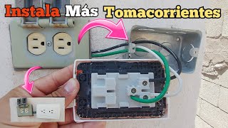 Como Conectar Un Tomacorriente Desde Otro Tomacorriente [upl. by Enaek]