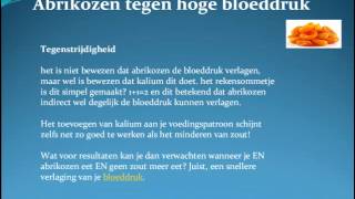 Abrikozen en hoge bloeddruk [upl. by Amoritta]