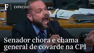 Senador chora e chama general de covarde na CPI do 8 de janeiro [upl. by Nader]