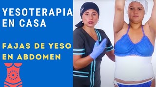 Yesoterapia en casa como hacer fajas de yeso adelgazantes colombianas combinada con maderoterapia [upl. by Cho]