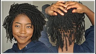 First Retwist on my Microlocs  Keke J locs microlocs type4 type4naturalhair [upl. by Hadik]