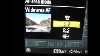 Video AF Area mode Nikon D3200 [upl. by Joelie]