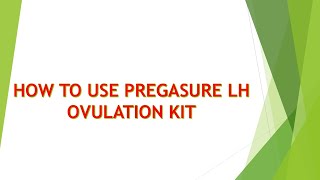 Ovulation Test Kit I pregasure lh ovulation test kit [upl. by Isoais]