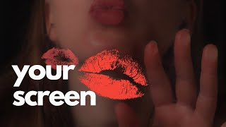 ASMR Glass Kisses Effect 💋💕 Kissing Your Screen Personal Attention 👄 Mouth Sounds to Fall Asleep 💤 [upl. by Zerimar]