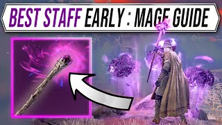 Elden Ring  Best Staff Early  Beginners Mage Build Guide Meteorite Staff Location [upl. by Denney]