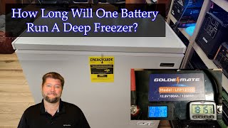 How Long Will One Battery Run A Deep Freezer GOLDENMATE 100AH Battery [upl. by Nemad]