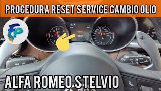 Procedura reset service cambio olio su Alfa Romeo Stelvio [upl. by Annawt739]