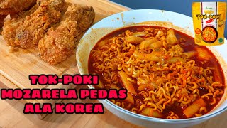 MUKBANG TOKPOKI KEJU MOZZARELA SUPER PEDAS  AYAM GORENG KRIUK SUPER NIKMAT [upl. by Cirred]