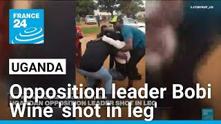 Ugandan opposition leader Bobi Wine shot in the leg by police • FRANCE 24 English [upl. by Adnuahs]