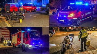 TÖDLICHE UNFALLTRAGÖDIE LÖSCHFAHRZEUG kollidiert mit MOTORRAD  Biker stirbt   NOTFALLSEELSORGER [upl. by Coop]